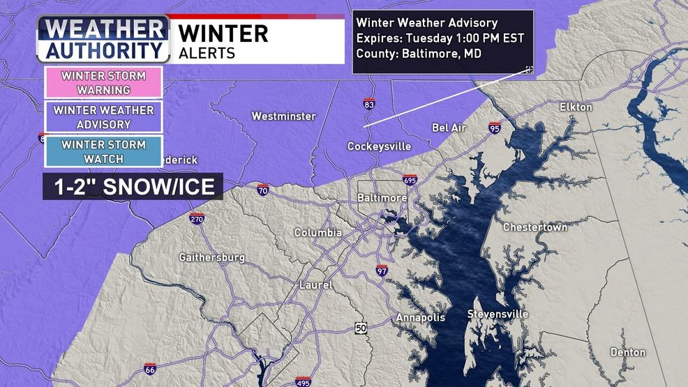 Winter weather advisory{ }