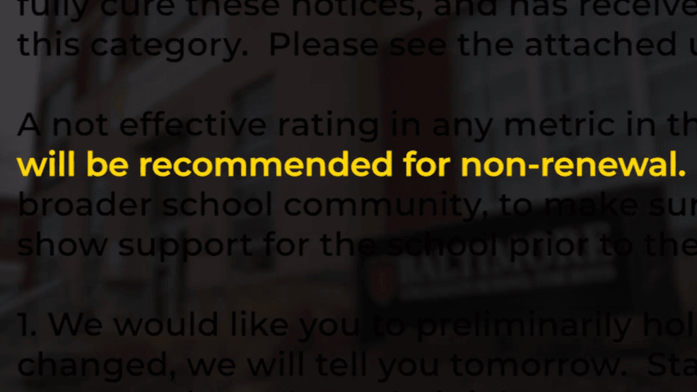 On January 18, 2023, Avent received an email from North Avenue explaining his school, “will be recommended for non-renewal.” (WBFF)