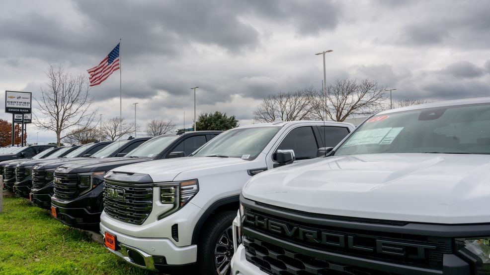 FILE - Vehicles are seen for sale at a dealership Jan. 3, 2024, in San Marcos, Texas. (Photo by Brandon Bell/Getty Images)