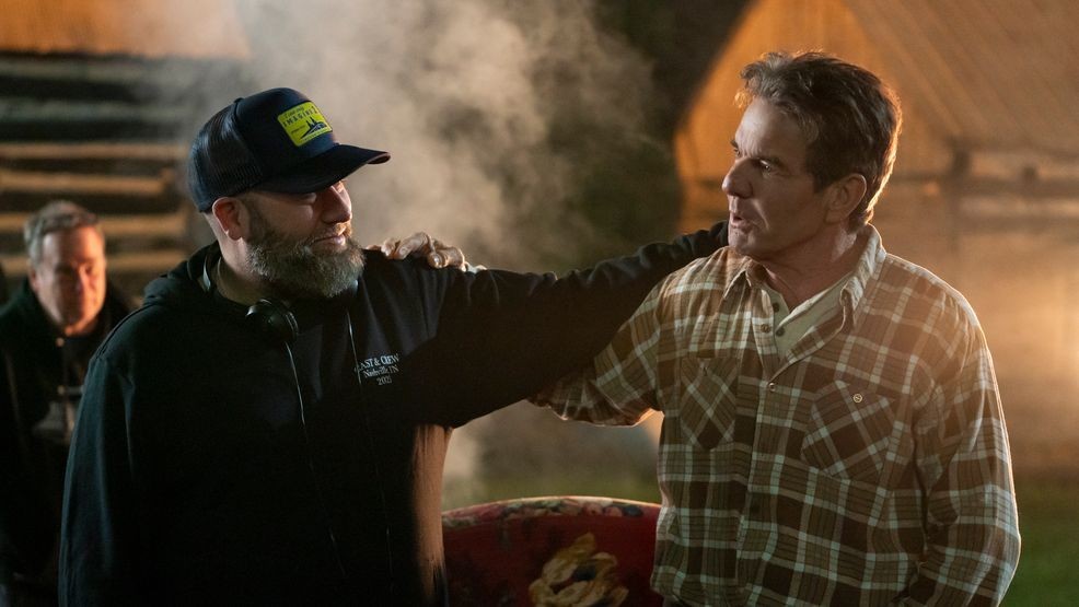 Director Andrew Erwin and Dennis Quaid as Arthur in I Can Only Imagine 2. Photo Credit: Jake Giles Netter