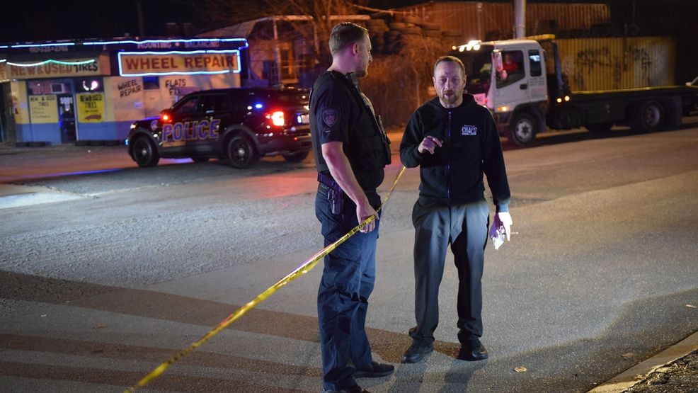 Two people died following a collision in southeast Baltimore on Tuesday. (WBFF / Maggie Ybarra){p}{/p}