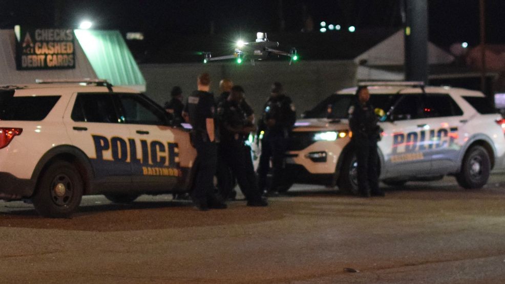 Two people died following a collision in southeast Baltimore on Tuesday. (WBFF / Maggie Ybarra){p}{/p}