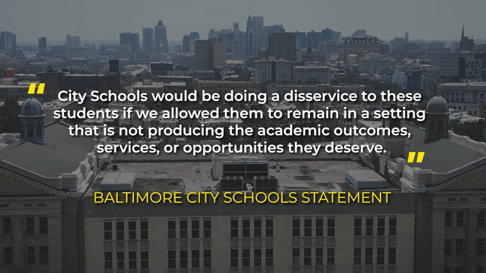 Baltimore City Schools provided this statement to Fox45 News