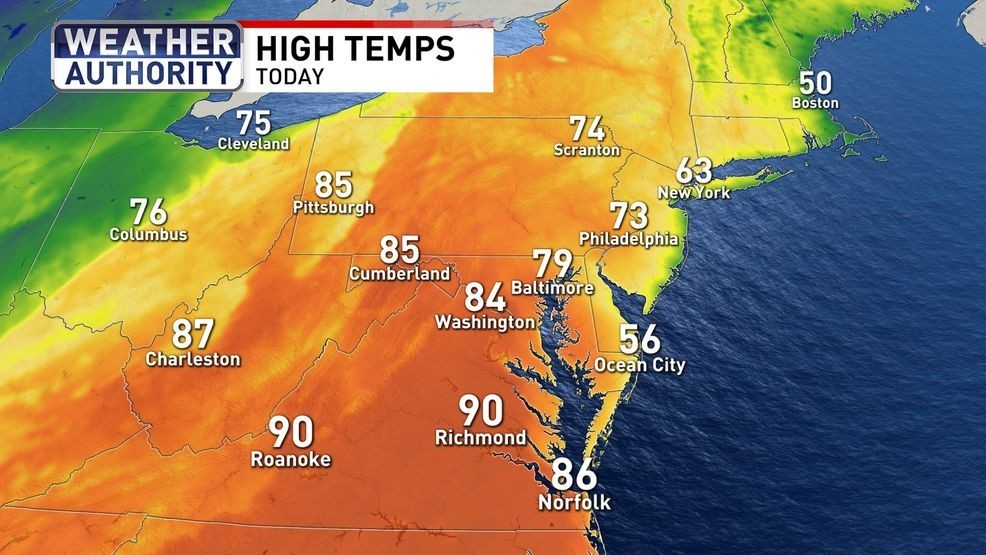 High Temps Saturday