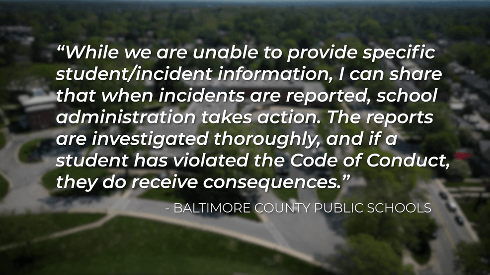 Baltimore County schools provided this response to Project Baltimore (WBFF)