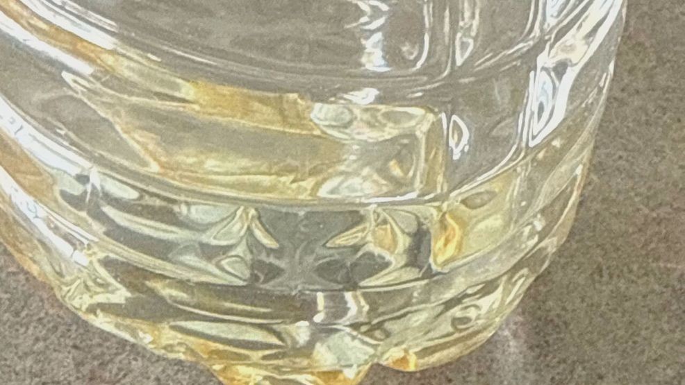 APRIL 8, 2026 - Photo of discolored tap water in Bowie, Maryland. (7News)