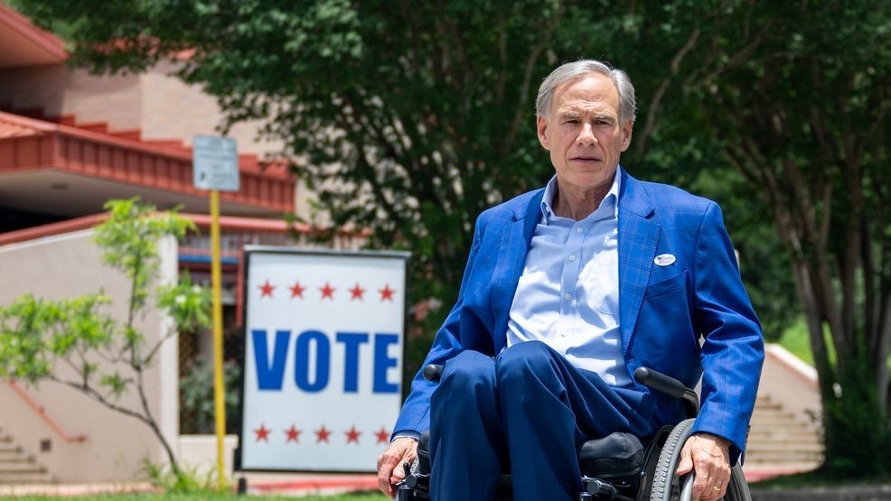 AUSTIN, TEXAS - MAY 18: Texas Gov. Greg Abbott prepares to attend a news conference after casting his vote during early voting of the primary runoff at the Austin Recreation Center on May 18, 2026 in Austin, Texas. Sen. John Cornyn and Texas Attorney General Ken Paxton are set to face each other during the 2026 Texas Republican primary runoff. (Photo by Brandon Bell/Getty Images)