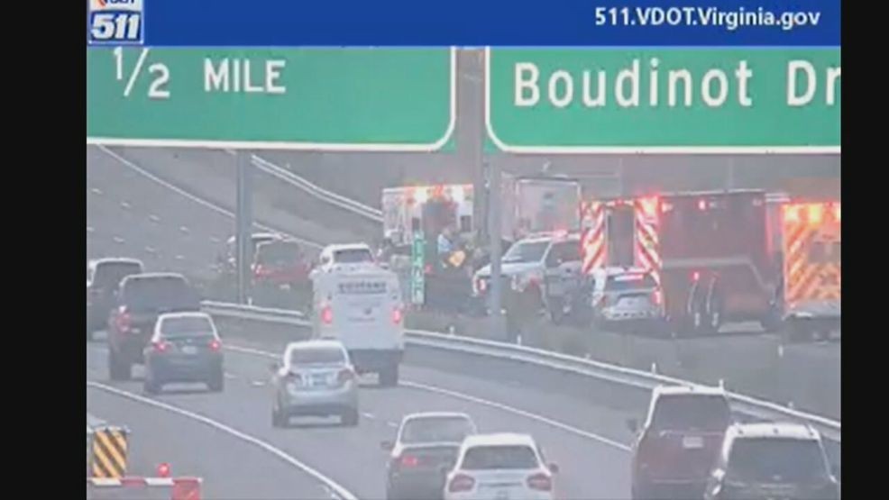 Crash on I-95 in Stafford County, Virginia, Friday morning, May 29, 2026. (VDOT)