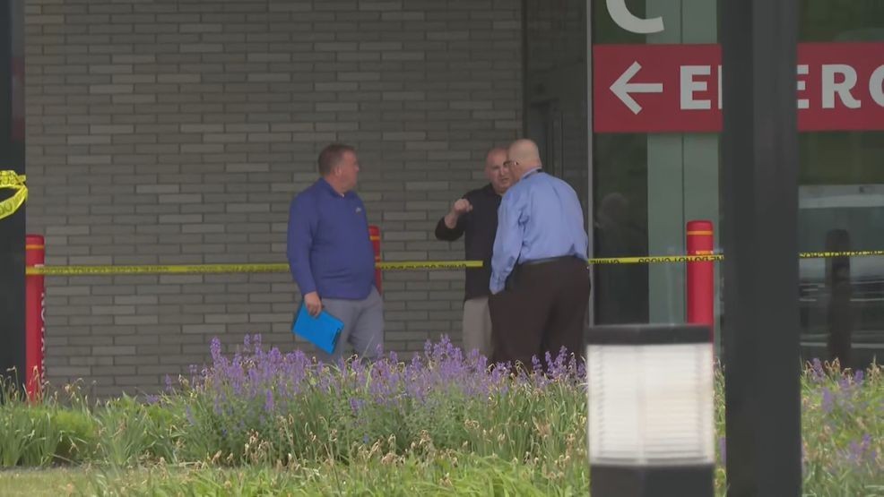 {p}A police officer has been shot inside Franciscan Health in Michigan City. (WSBT photo){/p}