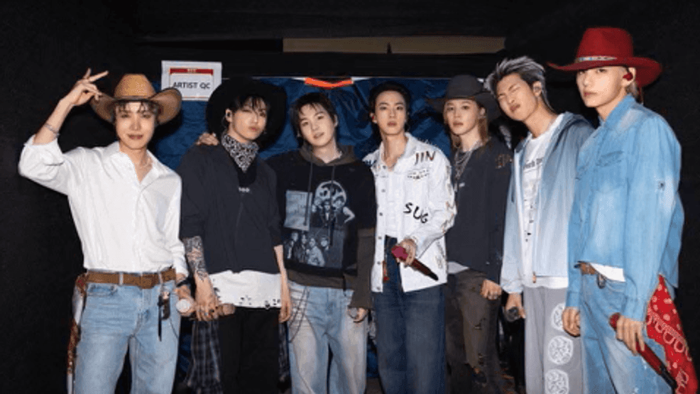 BTS members wear El Paso-bought cowboy hats during Mexico City concert weekend (credit: Leo Marketing)