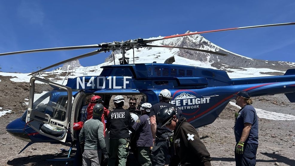 A climber pinned beneath a massive boulder near Timberline Lodge on Mount Hood was rescued Sunday morning. Clackamas Fire gave their account of the rescue and provided more pictures, including a photo of the boulder/Clackamas Fire Dist. photos