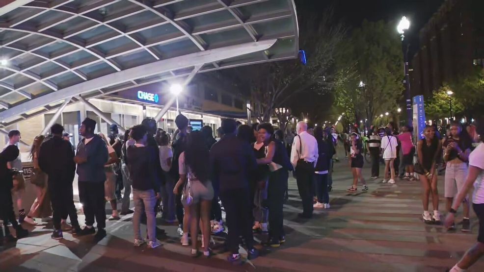 Metropolitan Police Department arrested eight teens Saturday night, April 4, 2026, after responding to several fights in the Southwest Waterfront neighborhood of Washington, D.C., between 8:30 p.m. and 10 p.m. (DJ McCathran/7News)