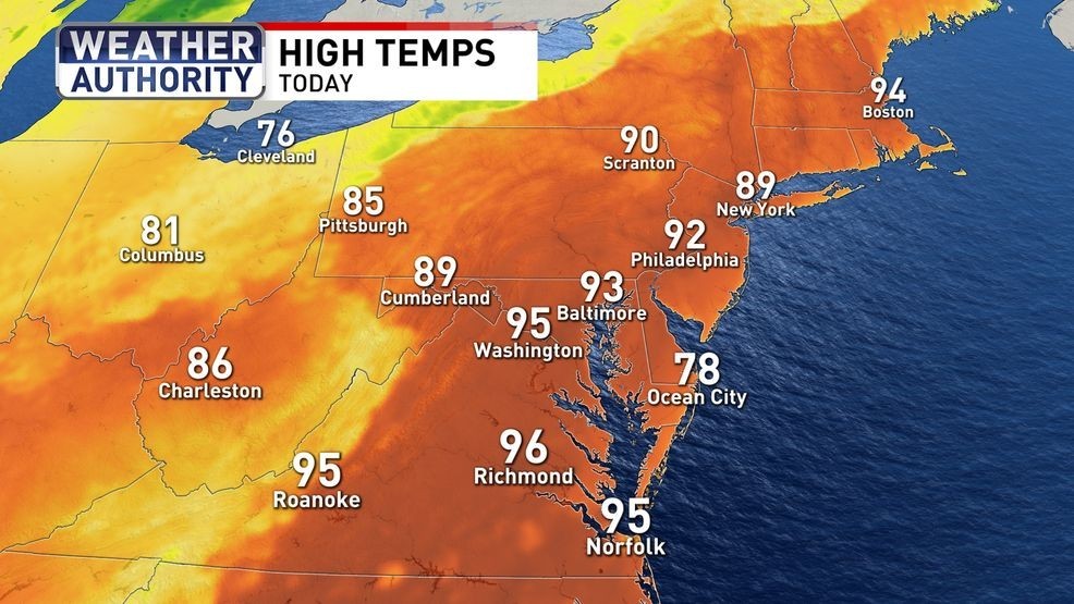High Temps Sunday
