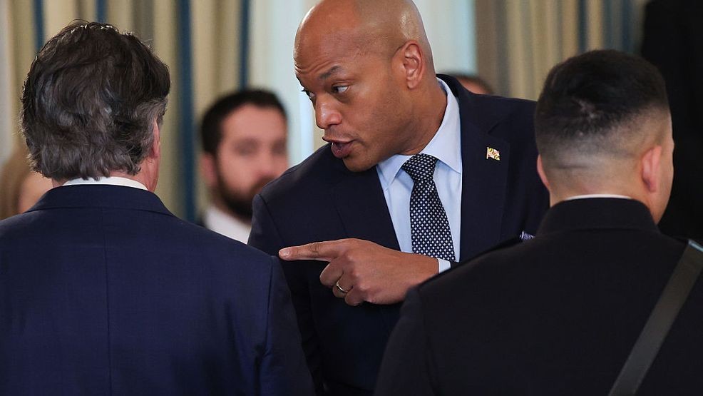 WASHINGTON, DC - FEBRUARY 20: Maryland Gov. Wes Moore attends an event where U.S. President Donald Trump delivered remarks during a working breakfast with governors in the State Dining Room at the White House on February 20, 2026 in Washington, DC. Trump met with a group of governors, who are in town for the National Governors Association winter meeting, after he initially invited only Republican members of the group, causing a backlash from the bipartisan organization.  (Photo by Kevin Dietsch/Getty Images)