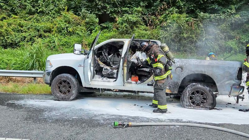 Firefighters worked to extinguish a truck fire on Sunday, July 26, 2026.  (Susquehanna Hose Company)