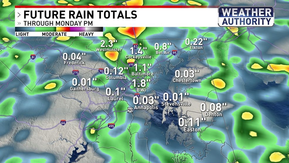 Rainfall totals