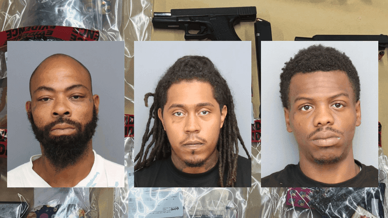 Perrie Wilson (Left), Delvon Tate (Middle) and Curtis Williams (Right). (Charles County Sheriff's Office)