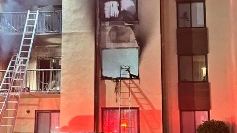 A fire broke out at the Miramont Apartments in the 6000 block of California Circle on Wednesday night, Aug. 26, 2026. (MCFRS)