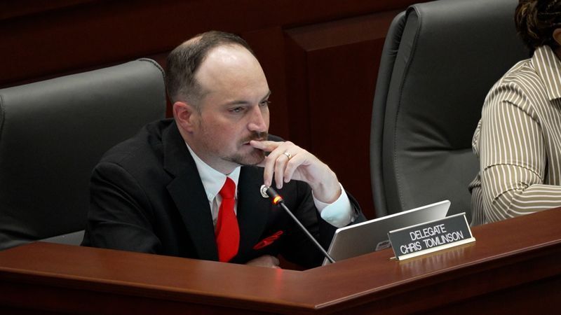 Maryland Del. Chris Tomlinson, R-Carroll and Frederick counties, on Monday, August 3, 2026. (Steve Pierce/Spotlight on Maryland)