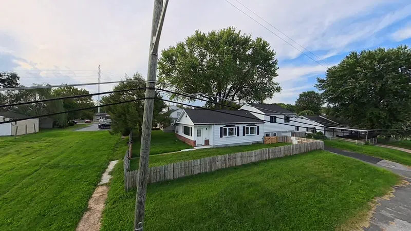 A house on Armor Street in Middle River, Md., outside of Baltimore, was taken over in mid-August 2026 by a squatter whom police have repeatedly found in properties in the area. (Steve Pierce/Spotlight on Maryland)