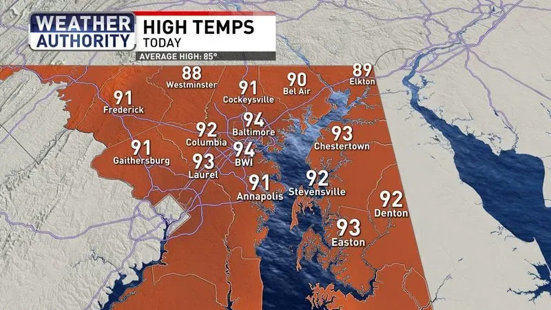 High Temps Tuesday