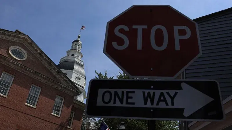 ANNAPOLIS, MARYLAND - AUGUST 21: The Maryland State House is seen on August 21, 2023 in Annapolis, Maryland. The Maryland State House is the oldest U.S. State Capitol that is still in continuous legislative use in present days since 1772.  (Photo by Alex Wong/Getty Images)