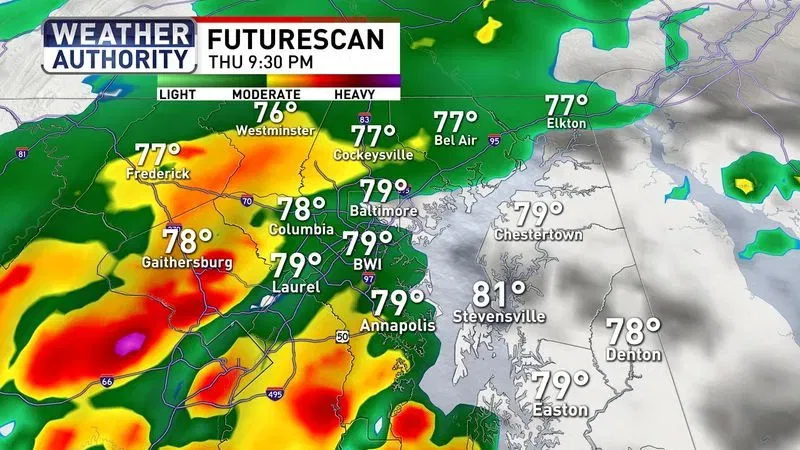 Tonight's rain chance