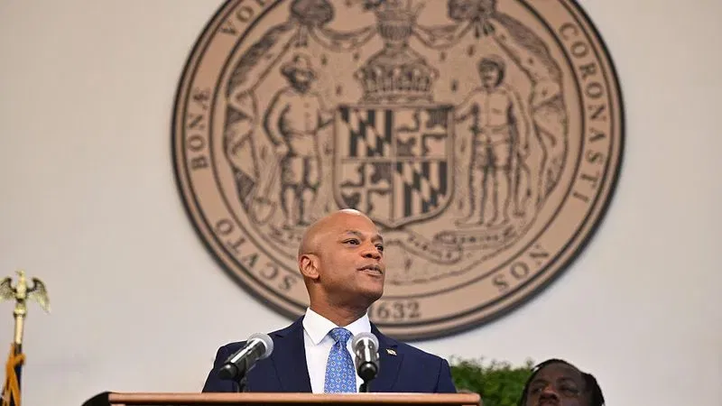 ANNAPOLIS, MD - AUGUST 05:  Maryland Gov. Wes Moore speaks during a press conference at the Maryland State House on August 05, 2025 in Annapolis, Maryland. Moore announced that beginning in 2027 the Preakness Stakes will be held three weeks after the Kentucky Derby and will return to Pimlico Race Course in Baltimore. (Photo by Jamie Sabau/Getty Images)