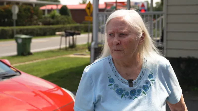 Mary, of Adamstown, Md., who asked not to be identified by her last name, said on Thursday, August 27, 2026, that she is concerned about the rapid development of data centers in her community. (Steve Pierce/Spotlight on Maryland)