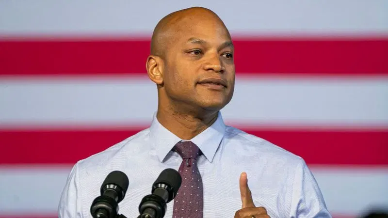 BOWIE, MD - NOVEMBER 07:  Democratic gubernatorial candidate Wes Moore speaks at a campaign rally at Bowie State University on November 7, 2022 in Bowie, Maryland. Moore faces Republican state Rep. Dan Cox in tomorrow's general election.  (Photo by Nathan Howard/Getty Images)